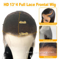 Wholesale Brazilian Hair HD Lace Front Wig,Virgin Cuticle Aligned Human Hair Full Lace Wig,13x6 Lace Frontal Wig For Black Women